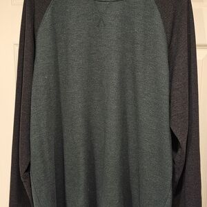 Orvis Classic Collection Green and Charcoal Crew Neck Shirt, XL